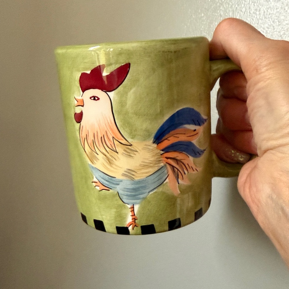 Rooster Ceramic Coffee Mug Set - Picture 8 of 12